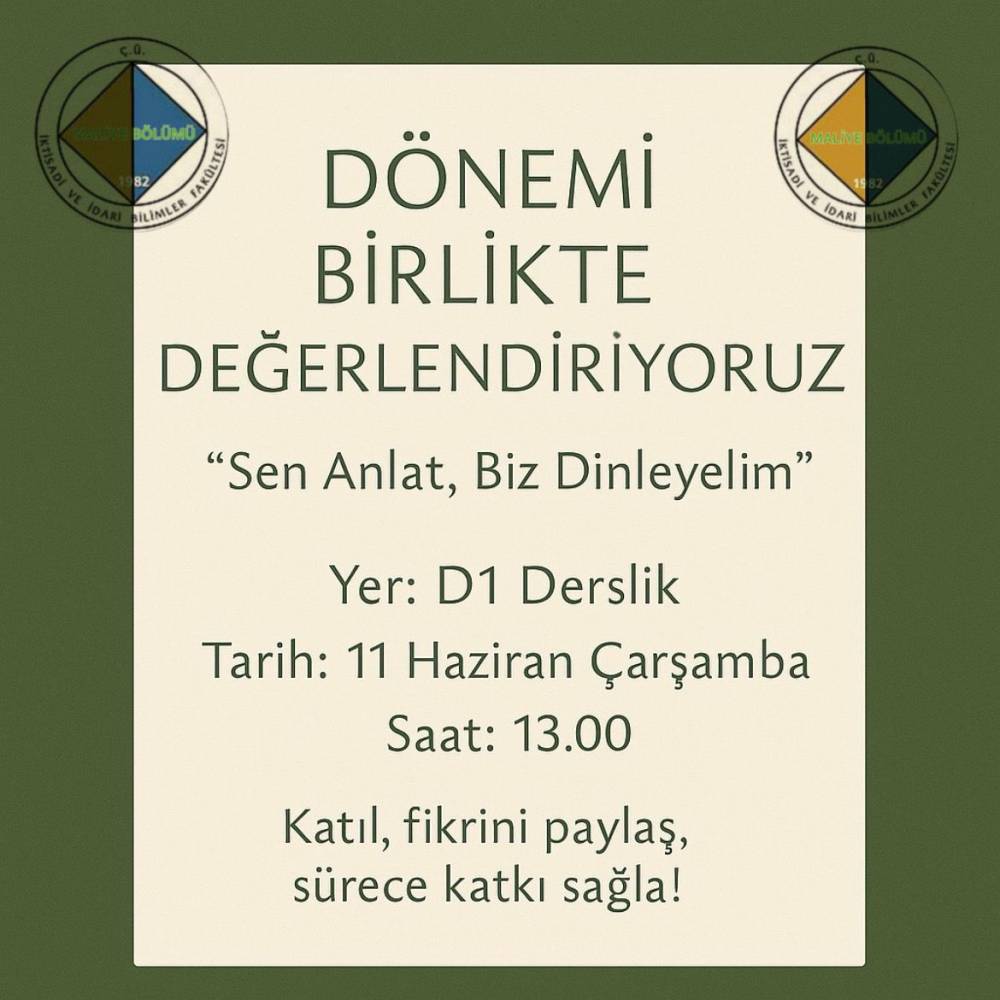 Dönemi Birlikte Değerlendiriyoruz